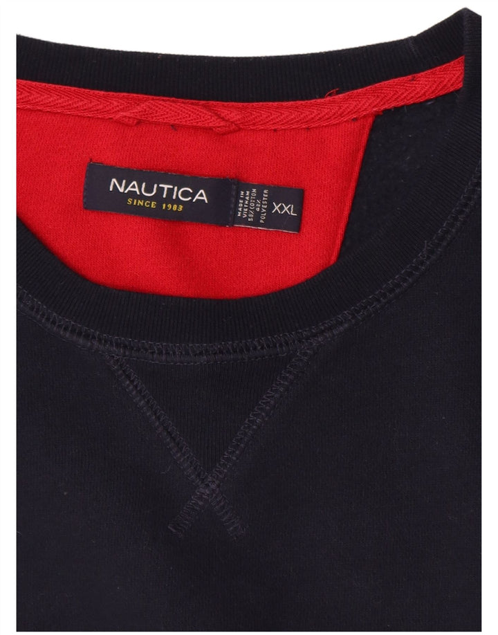Мужской свитер NAUTICA, джемпер 2XL, темно-синий, хлопок
