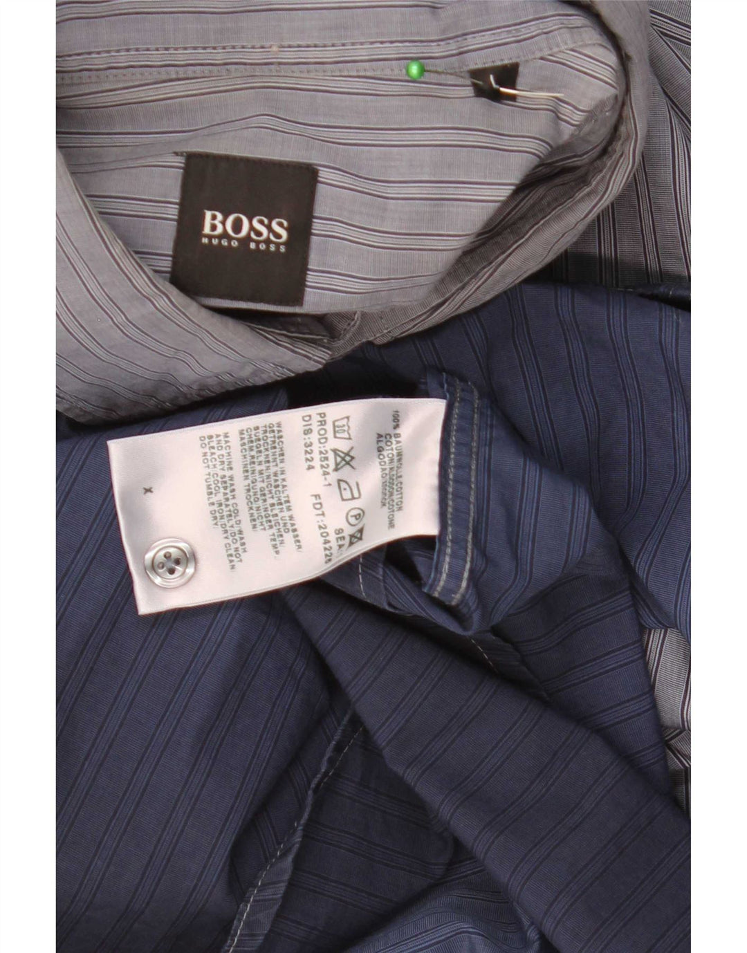 Мужская рубашка Hugo Boss, большая синяя хлопковая ткань тай-дай