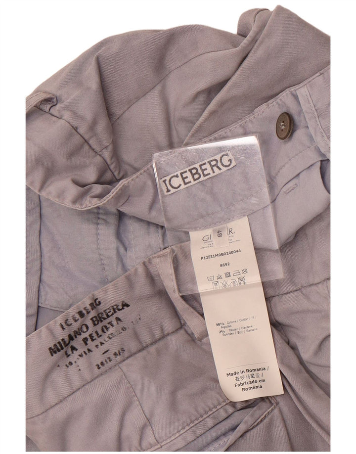 Мужские брюки-чиносы Iceberg IT 48 Medium W32 L34 Серый хлопок