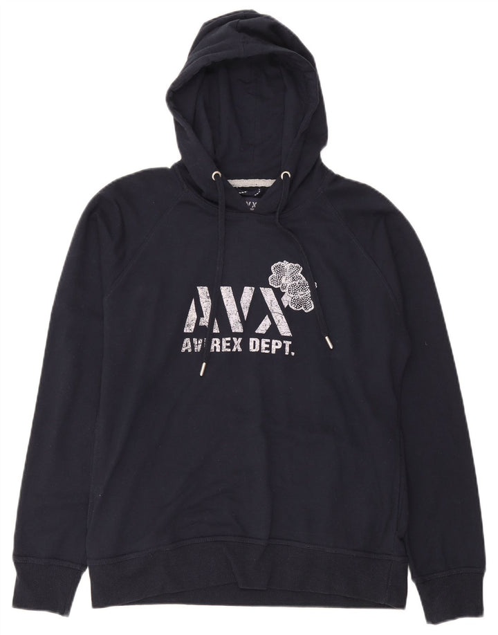 Женский джемпер с капюшоном Avirex UK 14, средний темно-синий, хлопок