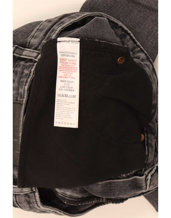 Topshop Женские узкие джинсы W26 L30 Серые хлопковые