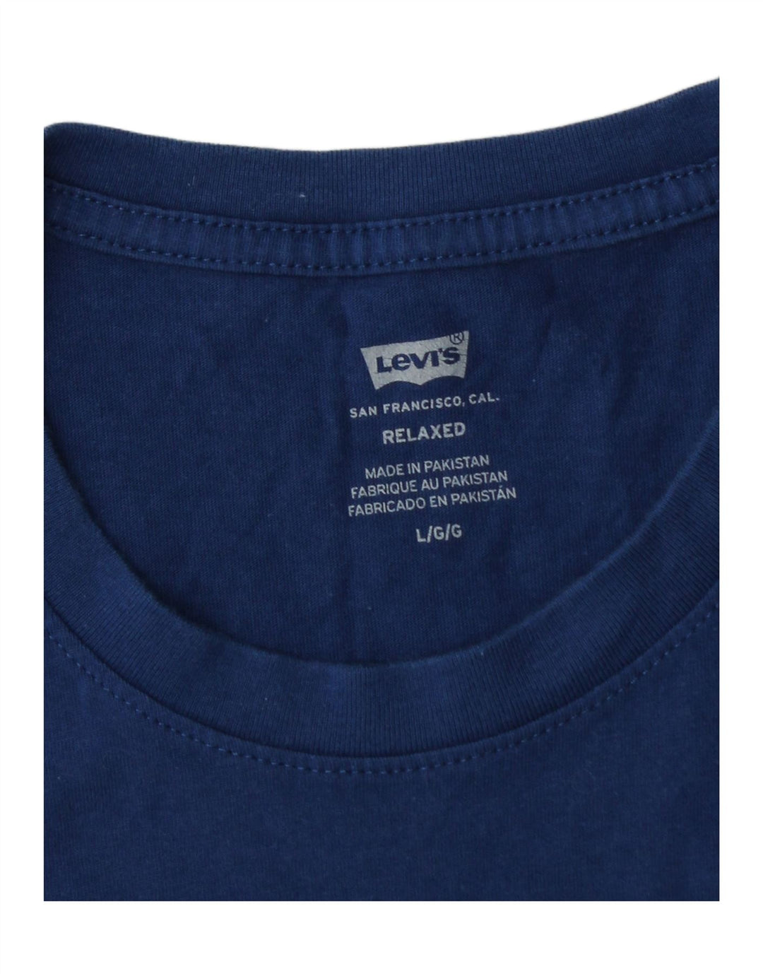 Мужская футболка свободного покроя с рисунком LEVI'S, большая, темно-синяя