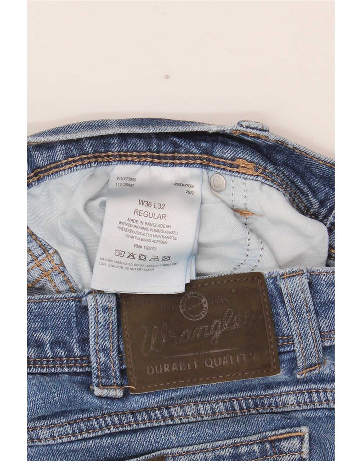 Мужские обычные прямые джинсы Wrangler W36 L32, синий хлопок