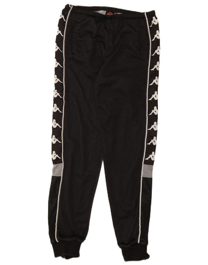 KAPPA Mens Gara Graphic Tracksuit Trousers Joggers Medium  Black Polyamide