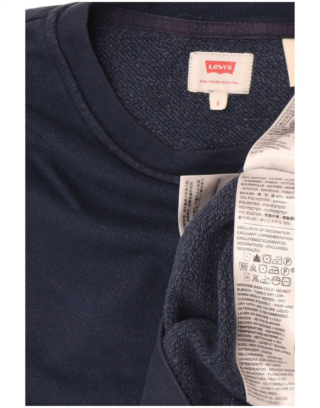 Мужской свитер LEVI'S, маленький джемпер, темно-синий, хлопок