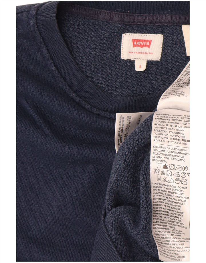 Мужской свитер LEVI'S, маленький джемпер, темно-синий, хлопок