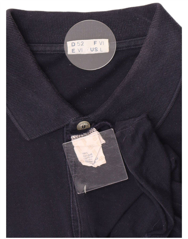 Мужская рубашка-поло Sergio Tacchini, темно-синяя, хлопковая