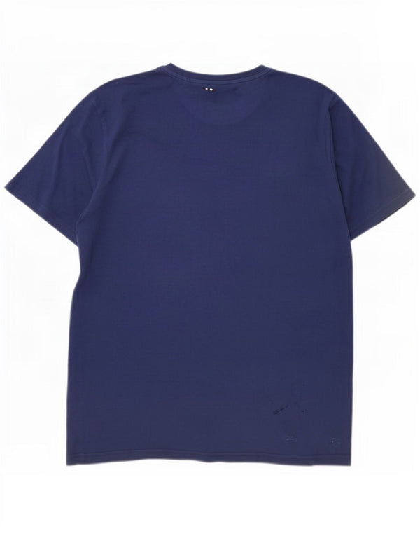 Napapijri Mens Geographic Graphic T-Shirt Top Large Navy Blue