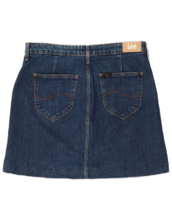 LEE Womens Mini Denim Skirt W29 Medium Blue Cotton