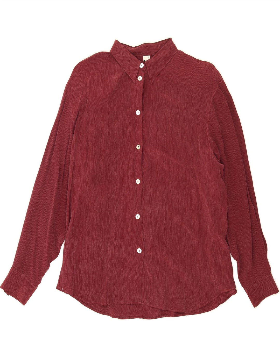 TRU Womens Shirt Blouse EU 40 Medium Burgundy Cupro Vintage Tru and Second-Hand Tru from Messina Hembry 