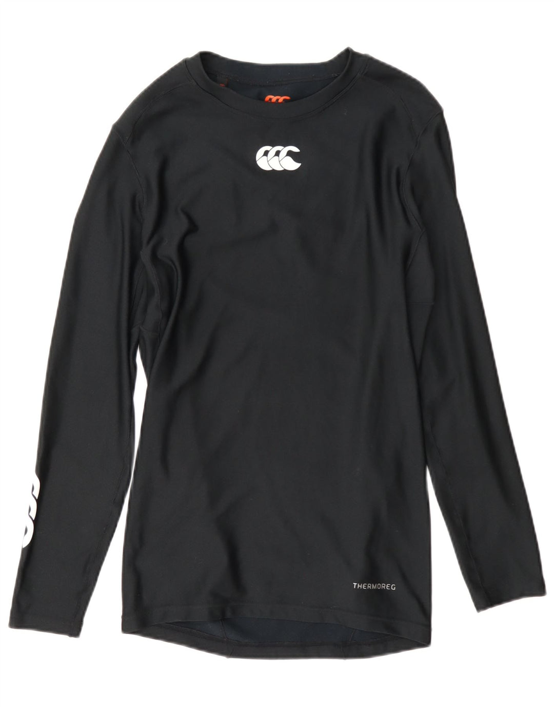 Женский топ Canterbury с длинным рукавом и графикой, Великобритания 18 XL, черный полиэстер