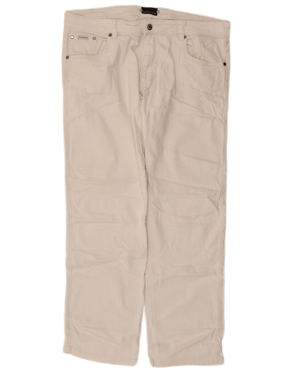 Мужские прямые джинсы Calvin Klein W38 L30, белый хлопок