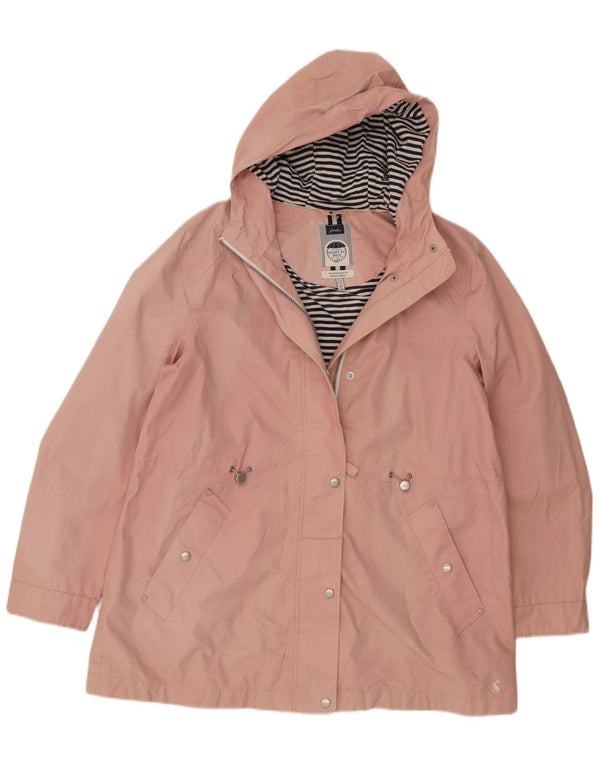 Женский плащ Joules с капюшоном UK 14, большой розовый хлопок