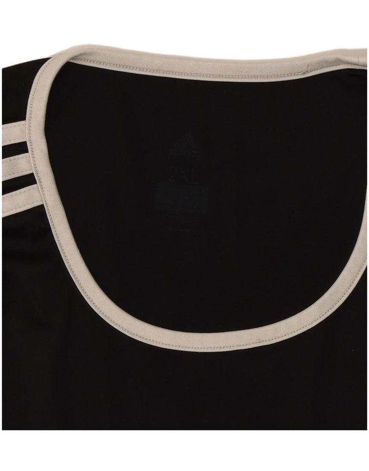 ADIDAS Мужская футболка Climalite Top 2XL Черная с цветными блоками