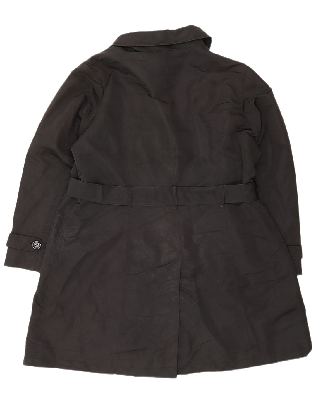Женский тренч Marks & Spencer UK 22 3XL, черный полиэстер