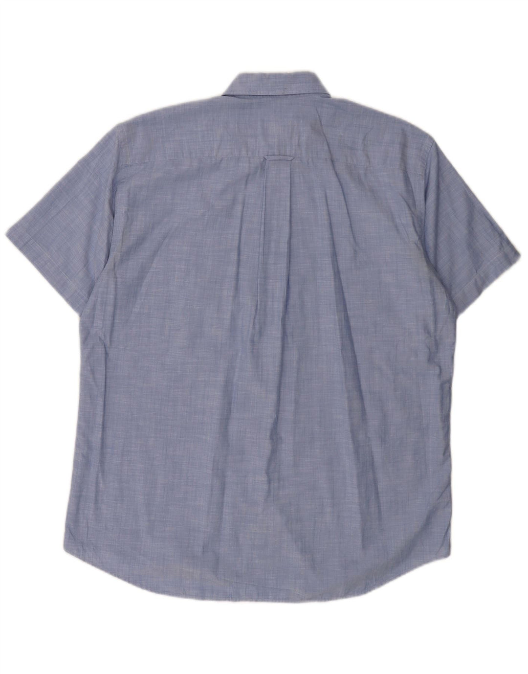 LACOSTE Мужская рубашка с коротким рукавом, размер 40, средний синий хлопок