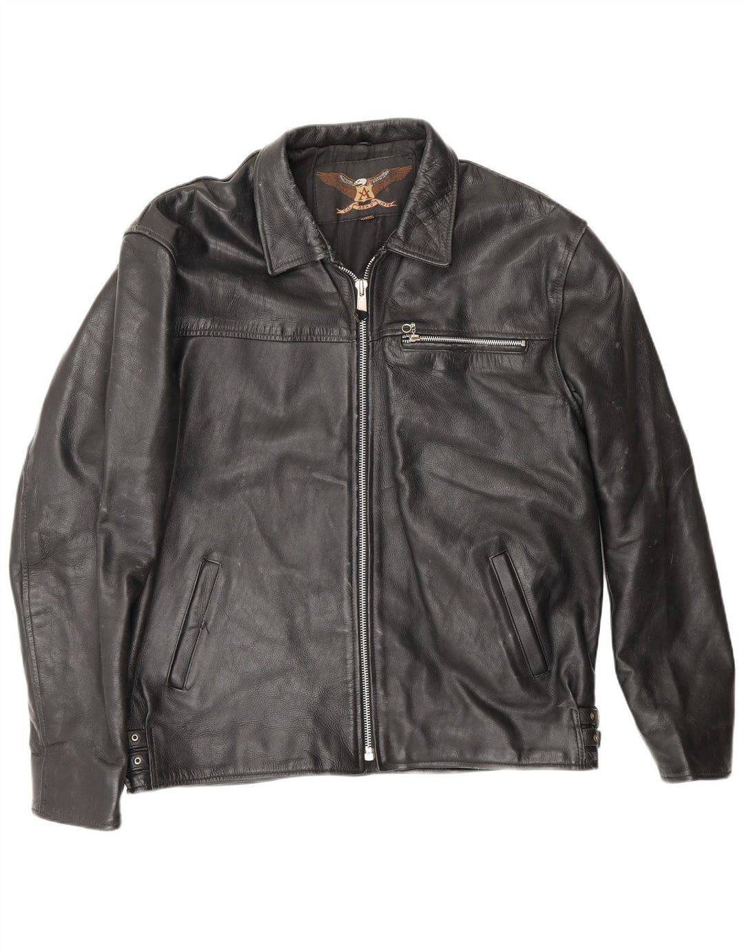 Мужская кожаная куртка Ashy UK 44 2XL Черная кожа