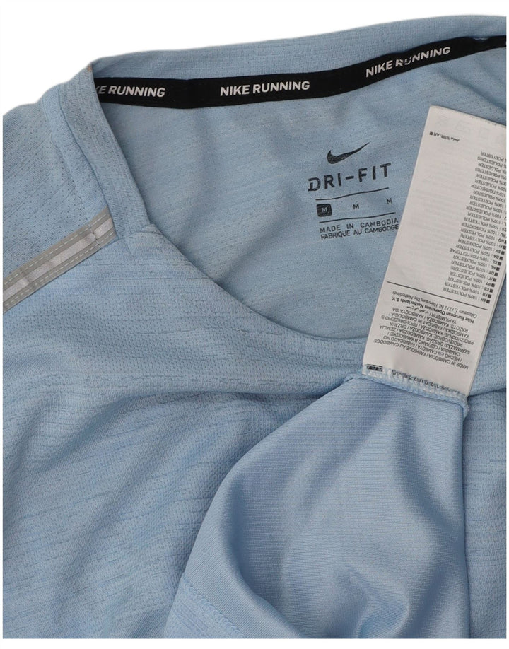 Мужская футболка Nike Dri Fit, средний синий полиэстер