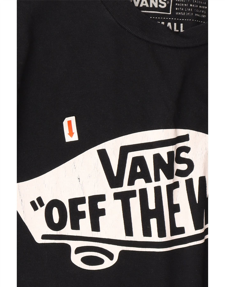 Мужская футболка с рисунком на заказ VANS, маленький черный хлопковый топ