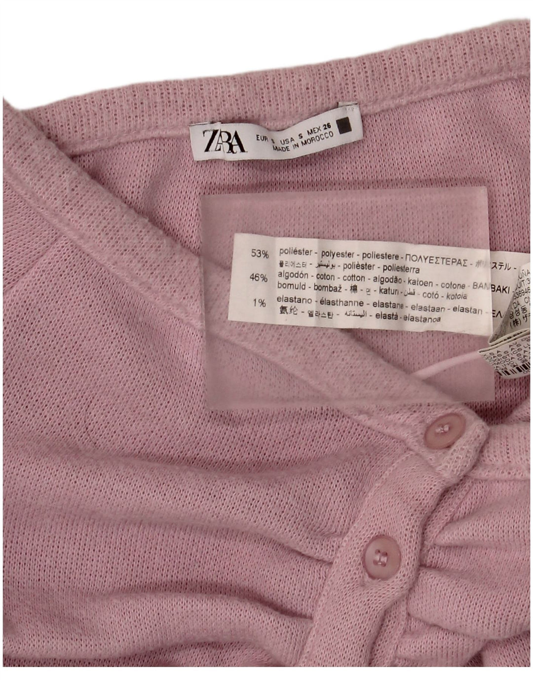 Женский укороченный топ с открытыми плечами Zara UK 8, маленький розовый полиэстер
