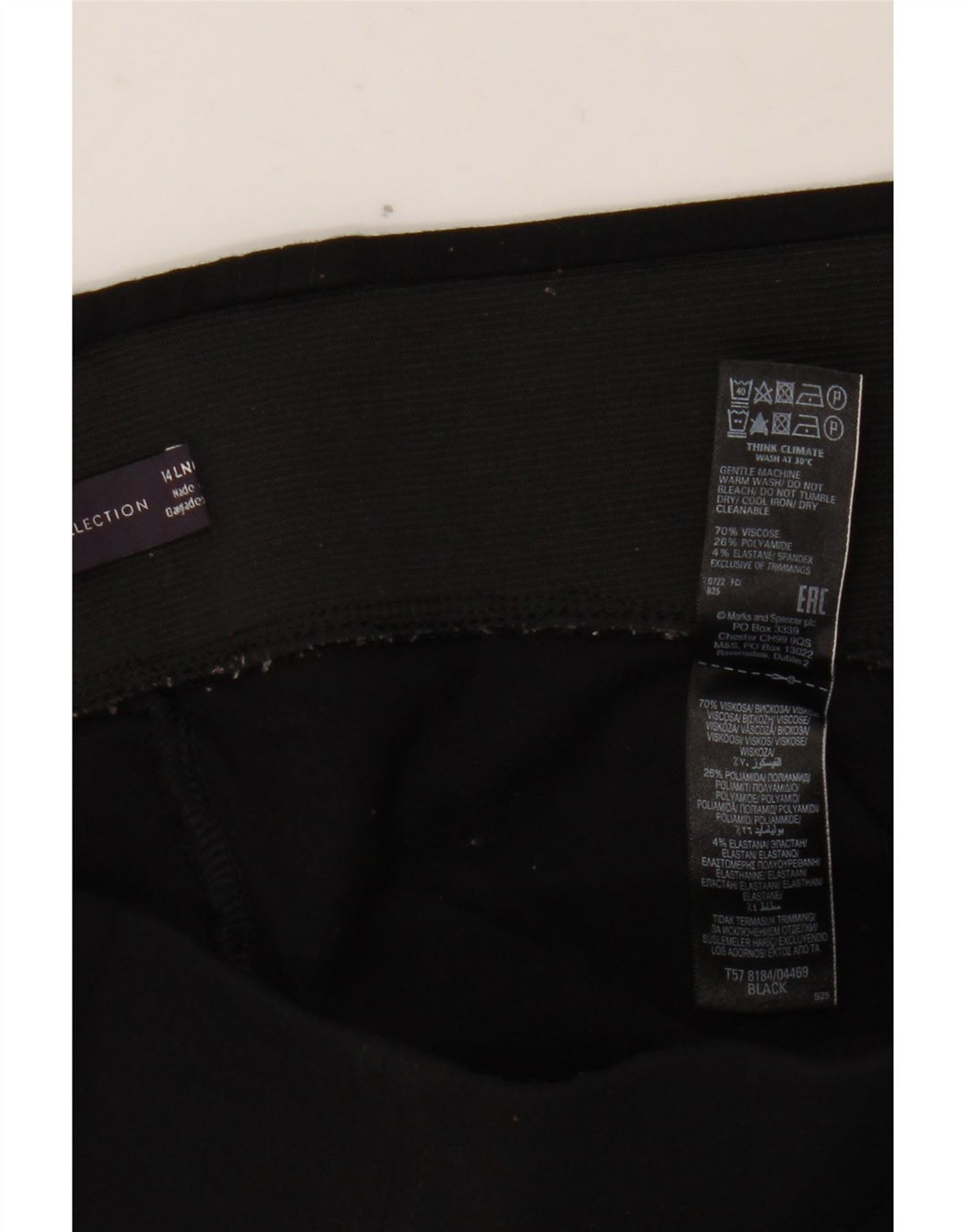 Женские леггинсы MARKS & SPENCER UK 14, большие, черные, вискоза