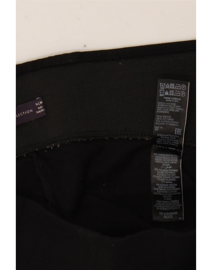 Женские леггинсы MARKS & SPENCER UK 14, большие, черные, вискоза
