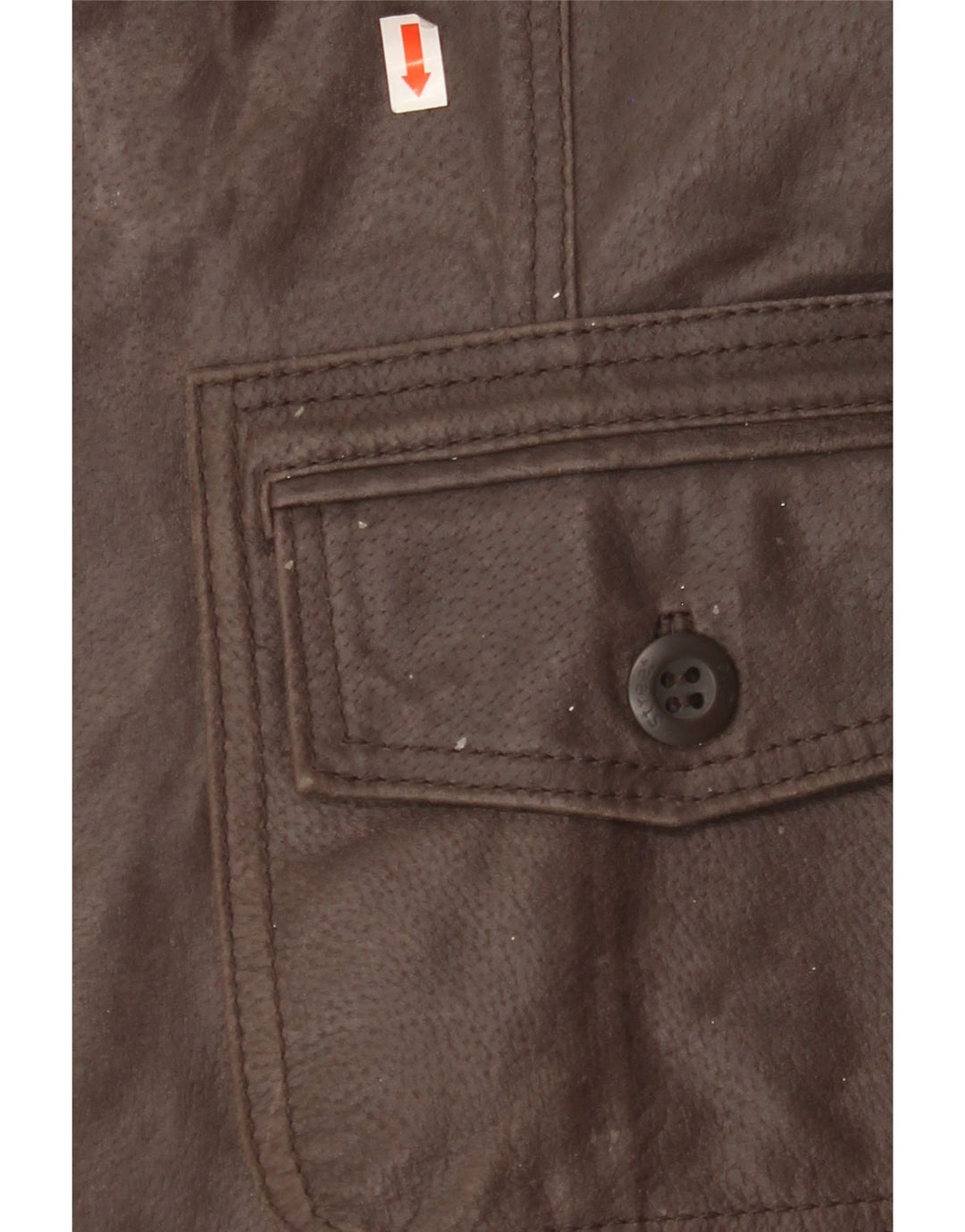 STREET ONE Womens 3 Button Blazer Jacket UK 16 Large  Brown Leather Vintage Street One and Second-Hand Street One from Messina Hembry 