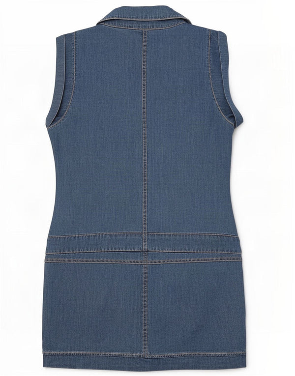 Женское джинсовое платье Benetton UK 6 XS, синее, хлопок