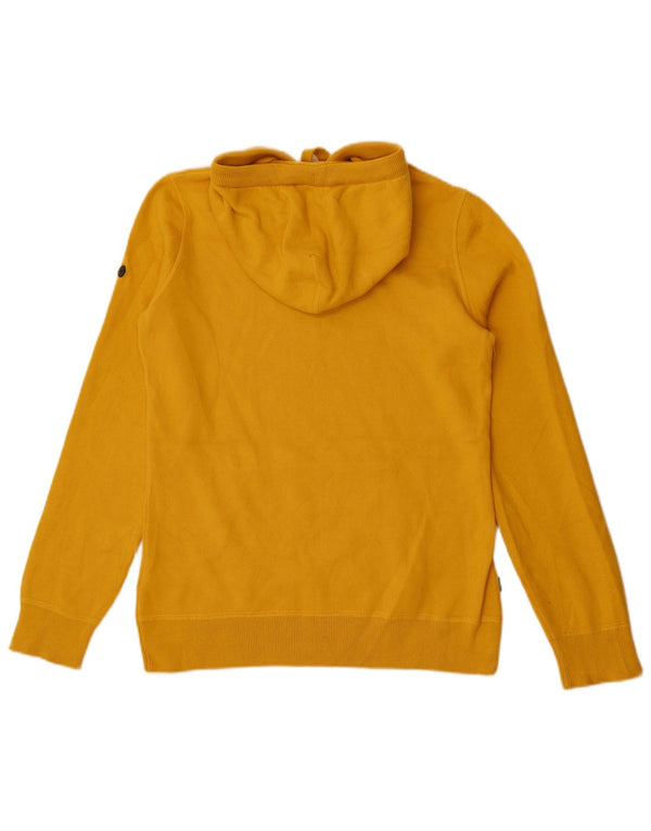 Superdry Womens Hoodie Jumper UK 10 Small Yellow Cotton