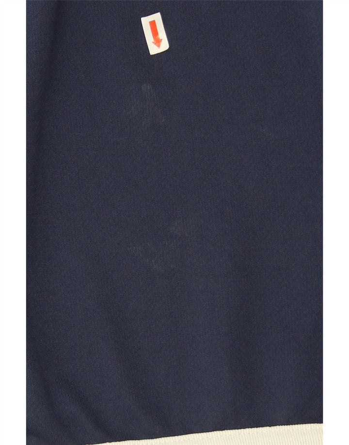 Мужская футболка Umbro, верхняя часть большого размера, темно-синяя, полиэстер с цветными блоками