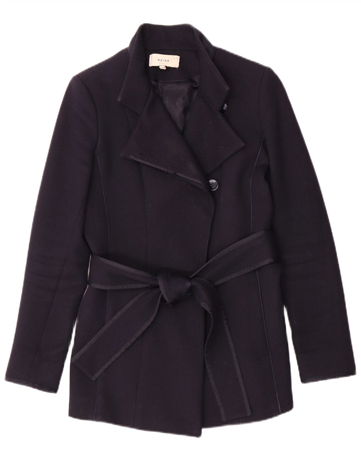 Женское пальто Reiss UK 4 XS темно-синее, шерсть