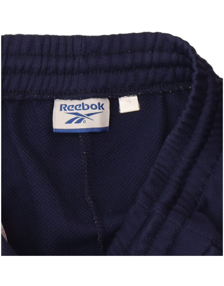 Reebok Мужские спортивные брюки с графическим рисунком, большие темно-синие, полиэстер