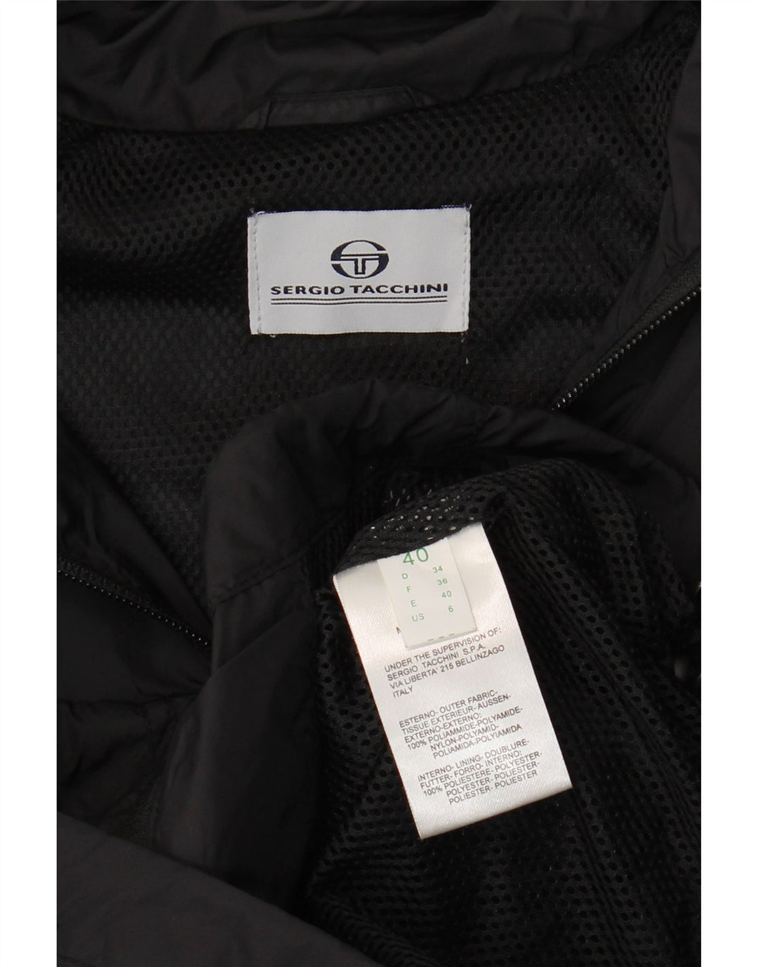 Женская дождевик Sergio Tacchini IT 40 Small Черный Полиамид