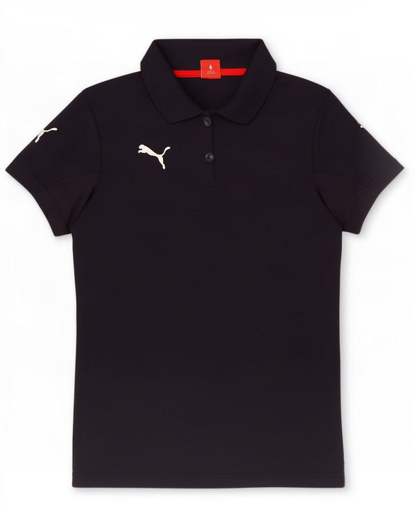 Женская рубашка-поло с графическим рисунком Puma UK 12, средний темно-синий полиэстер