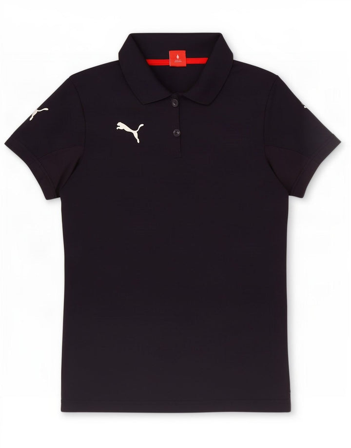 Женская рубашка-поло с графическим рисунком Puma UK 12, средний темно-синий полиэстер