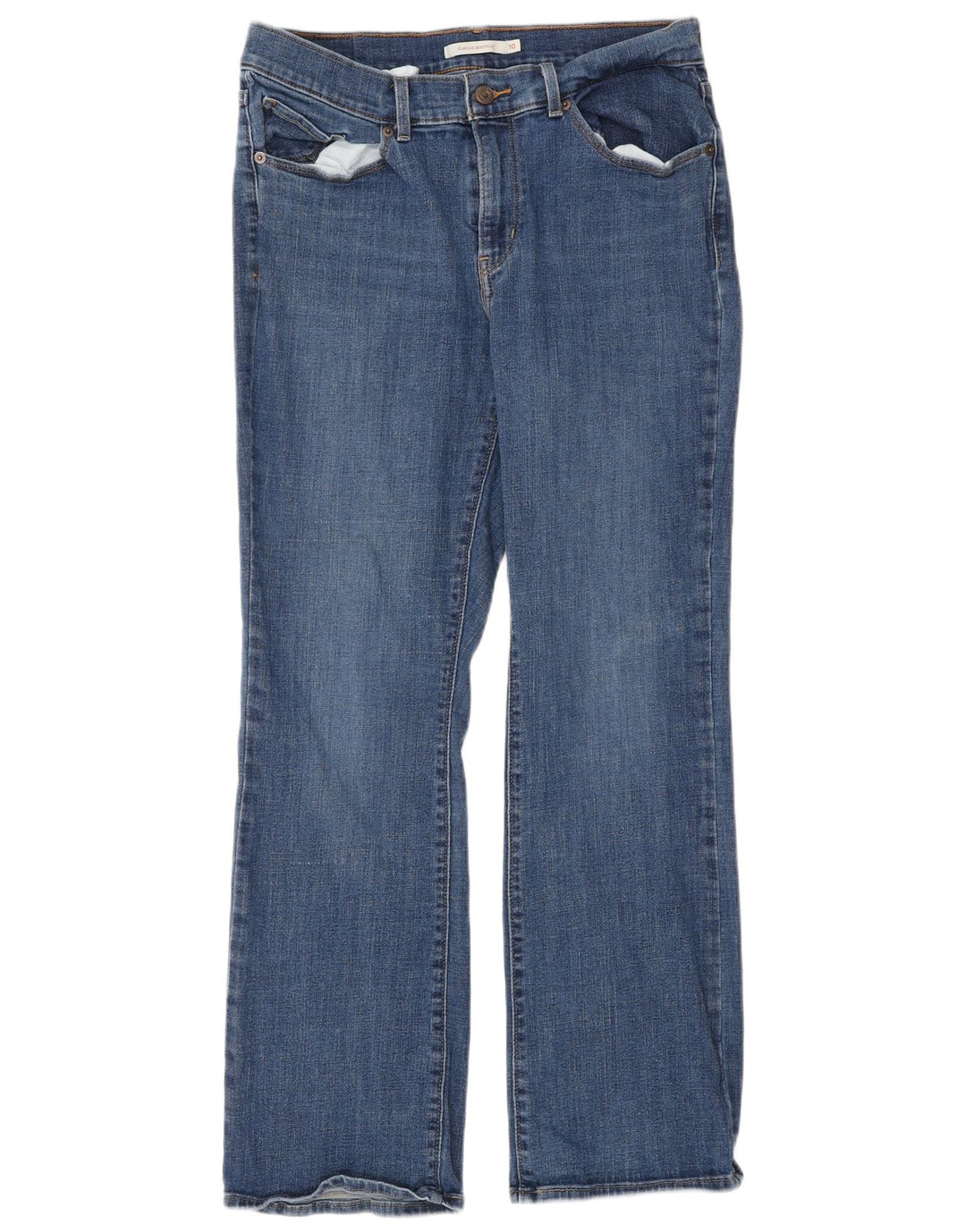Женские классические джинсы Bootcut Levi's, размер США 10, большие размеры W30 L30, синий хлопок