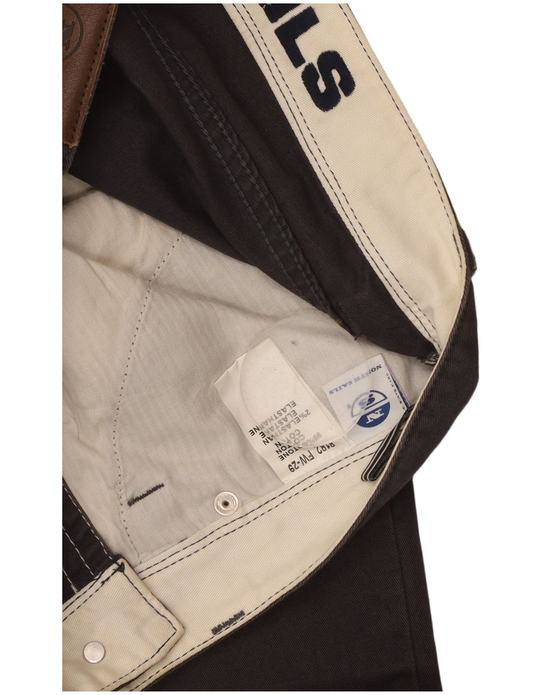 NORTH SAILS Мужские прямые повседневные брюки W32 L34 Серые хлопковые