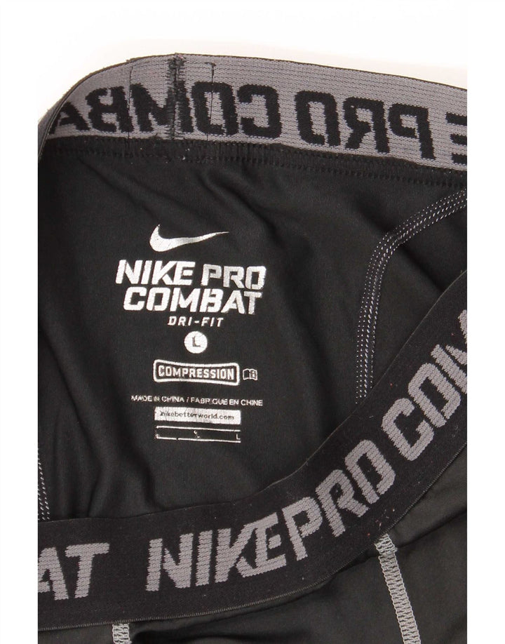 Мужские компрессионные леггинсы с рисунком Nike, большие черные