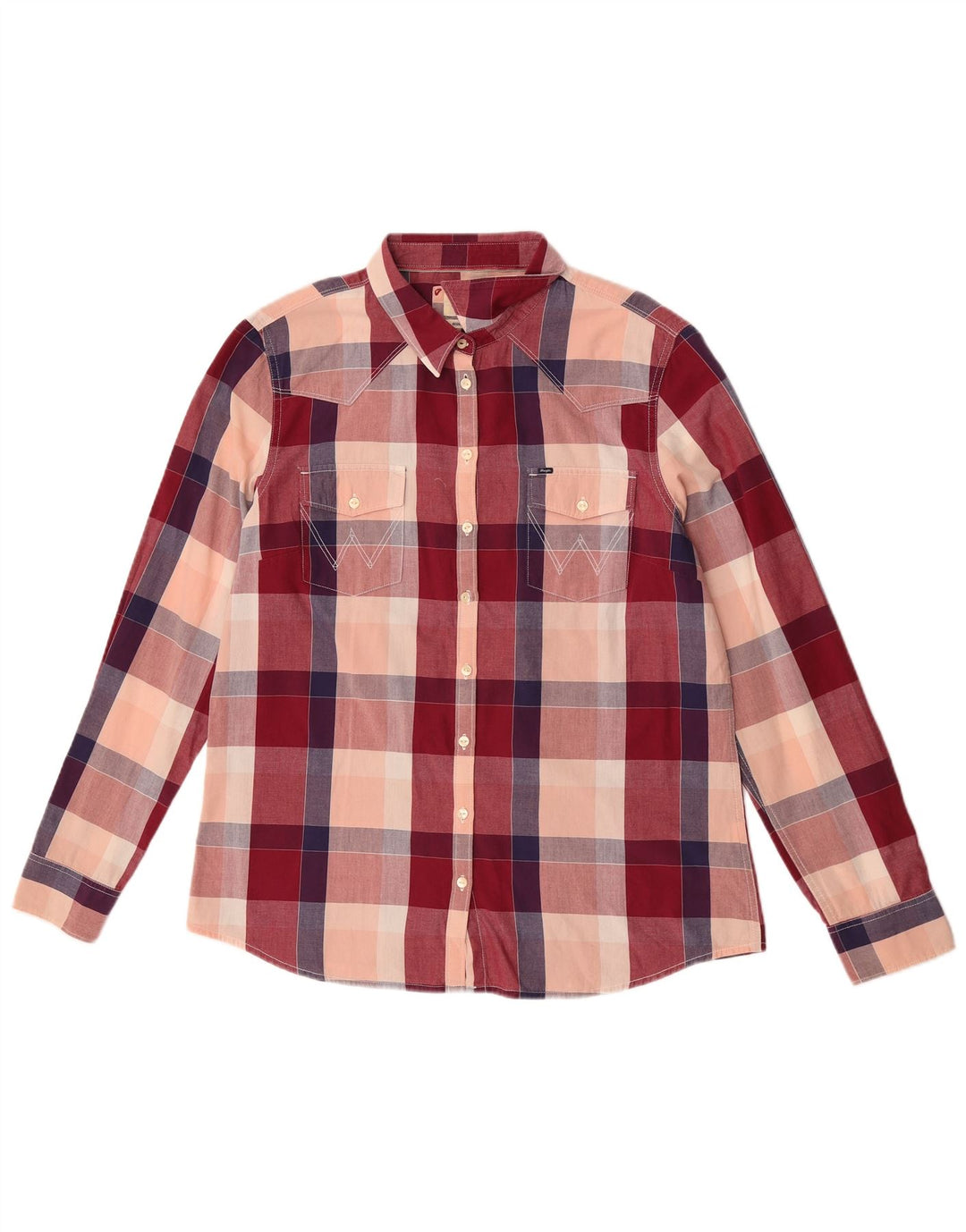 Женская рубашка стандартного кроя Wrangler UK 18 XL, хлопок в разноцветную клетку