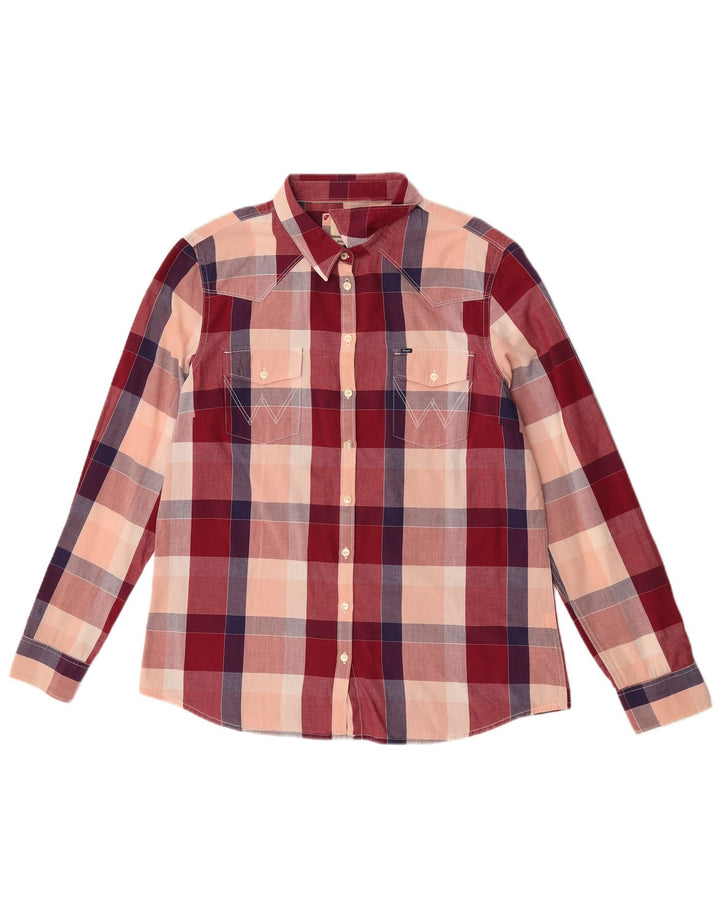 Женская рубашка стандартного кроя Wrangler UK 18 XL, хлопок в разноцветную клетку