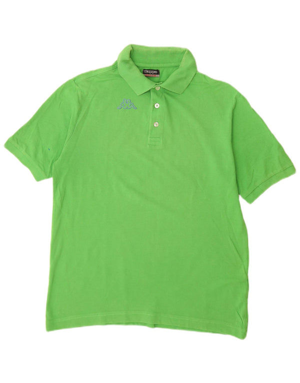 KAPPA Mens Polo Shirt Medium Green Cotton