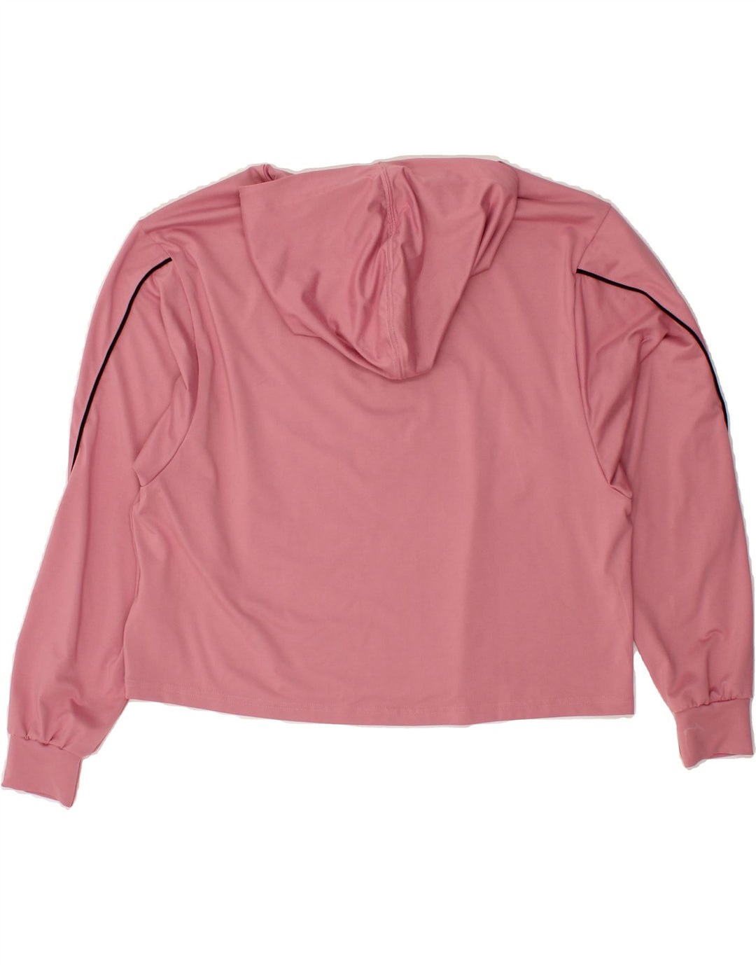 PUMA Womens Crop Graphic Hoodie Jumper UK 14 Medium Pink Polyester Vintage Puma and Second-Hand Puma from Messina Hembry 