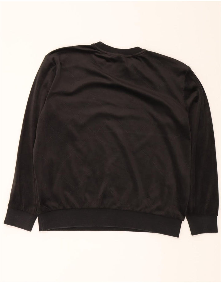 ADIDAS Womens Oversized Sweatshirt Jumper UK 12 Medium Black Polyester Vintage Adidas and Second-Hand Adidas from Messina Hembry 