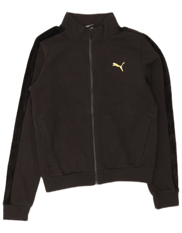 Женский спортивный костюм Puma с графическим рисунком UK 6 XS, черный хлопок с цветными блоками