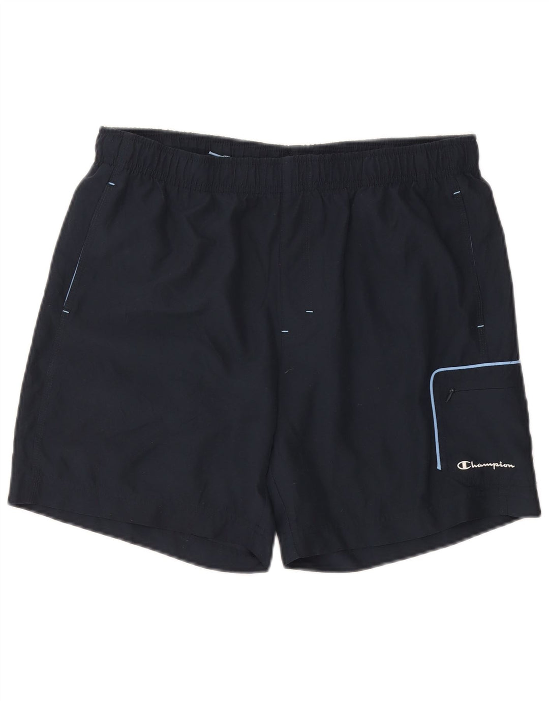 CHAMPION Mens Sport Shorts Large Navy Blue Polyester