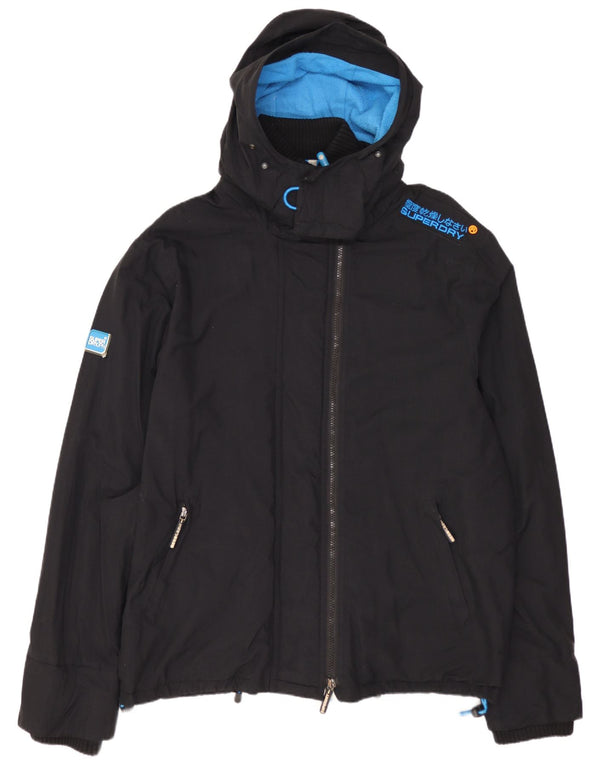 SUPERDRY Мужская ветровка с капюшоном, куртка UK 42 XL, черный нейлон