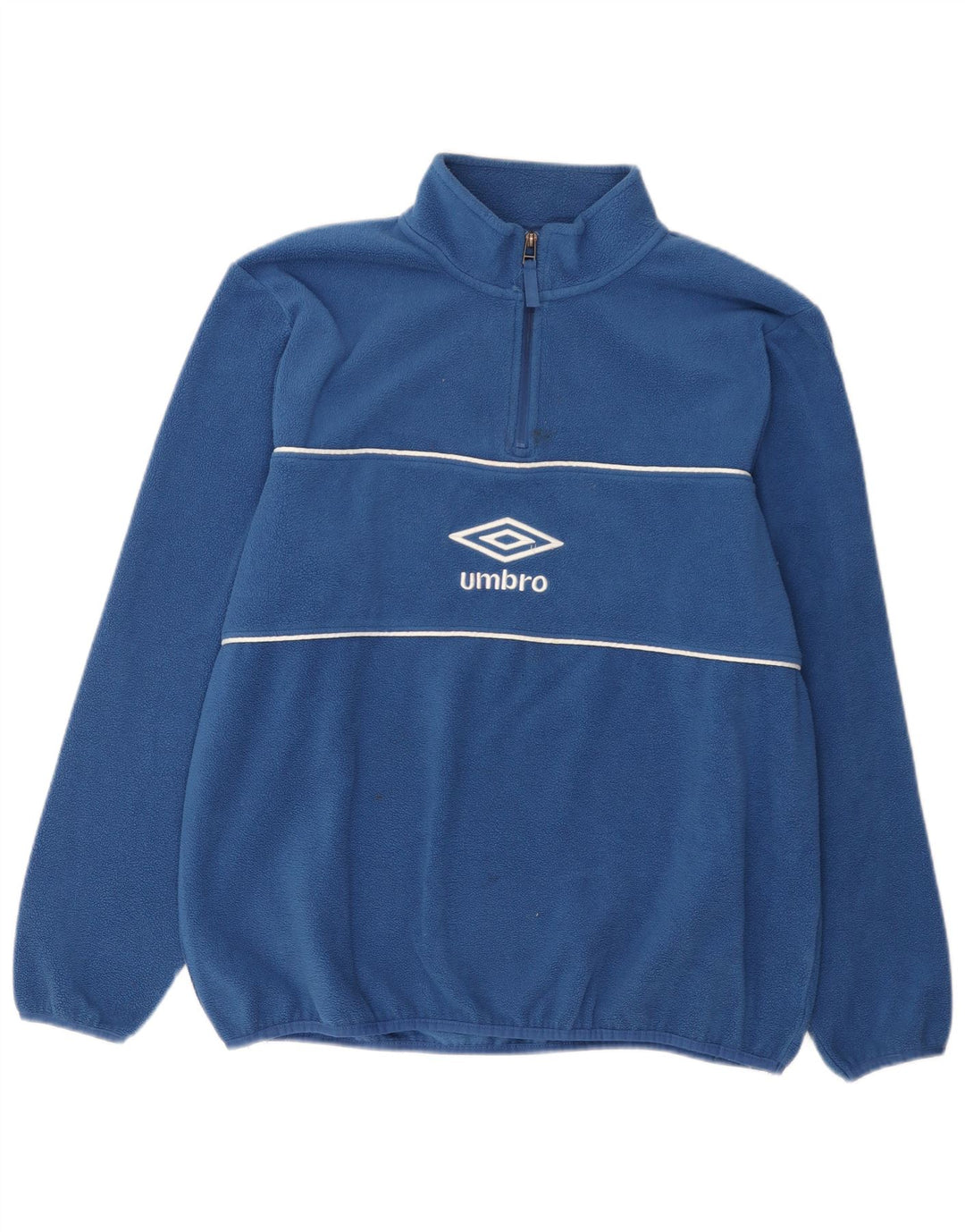 Мужской флисовый джемпер Umbro с рисунком на молнии, большой синий, полиэстер