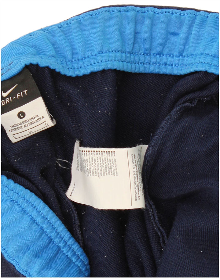 Мужские спортивные брюки NIKE Dri Fit, большие темно-синие, полиэстер