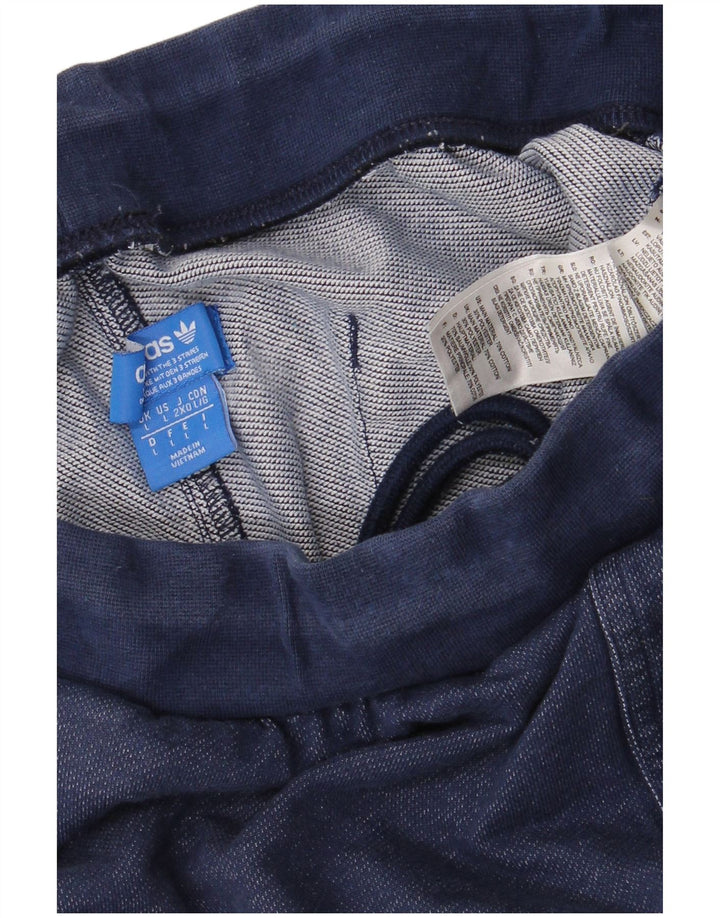 Мужские спортивные брюки Adidas для бега, большие темно-синие хлопковые брюки