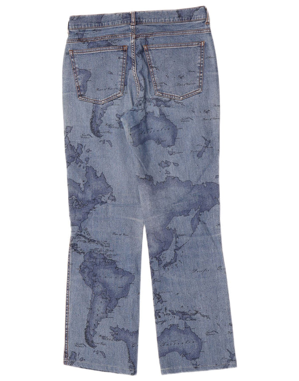 ALVIERO MARTINI Женские джинсы Bootcut с рисунком W27 L27, синие, хлопок